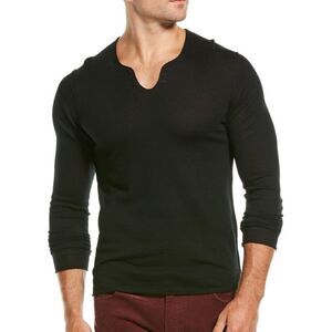 Zadig & Voltaire Mens Monastir Merino Wool V-Neck Black Skull Back Sweater